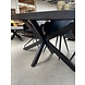Ovale Eettafel 200 mango zwart Ovale Eettafel 200 mango zwart