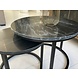 Salontafel zwart marmer set van 2 Salontafel zwart marmer set van 2