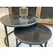 Salontafel zwart marmer set van 2 Salontafel zwart marmer set van 2