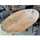 Ovale eettafel Denia - glad blad Ovale eettafel Denia - glad blad