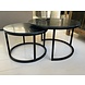 Salontafel zwart marmer set van 2 Salontafel zwart marmer set van 2