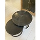 Salontafel zwart marmer set van 2 Salontafel zwart marmer set van 2