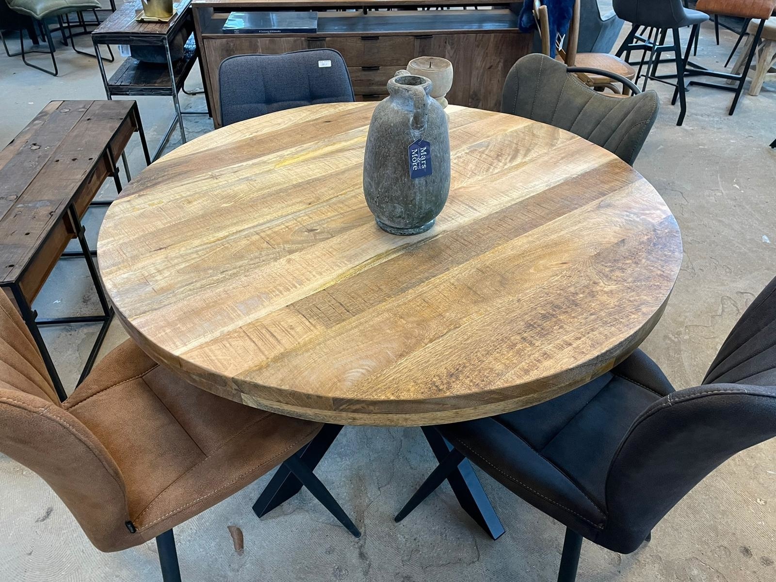 Eettafel Set - Keukentafel met Banken - Industriële Stijl