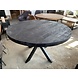 Ronde eettafel 110 mangohout zwart Ronde eettafel 110 mangohout zwart