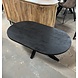 Salontafel Deens ovaal mangohout zwart matrix Salontafel Deens ovaal mangohout zwart matrix