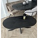 Salontafel Deens ovaal mangohout zwart matrix Salontafel Deens ovaal mangohout zwart matrix