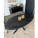 Ovale eettafel visgraat zwart 210cm Ovale eettafel visgraat zwart 210cm
