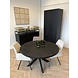 Eettafel Preto rond zwart Mangohout 110/120/130 cm Eettafel Preto rond zwart Mangohout 110/120/130 cm