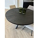 Eettafel Preto rond zwart Mangohout 110/120/130/140 cm