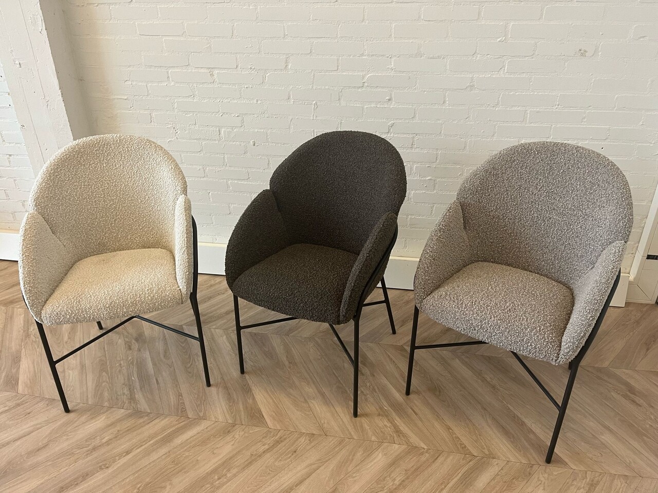 Eetstoel Argos - 3 kleuren Teddystof Eetstoel Argos - 3 kleuren Teddystof