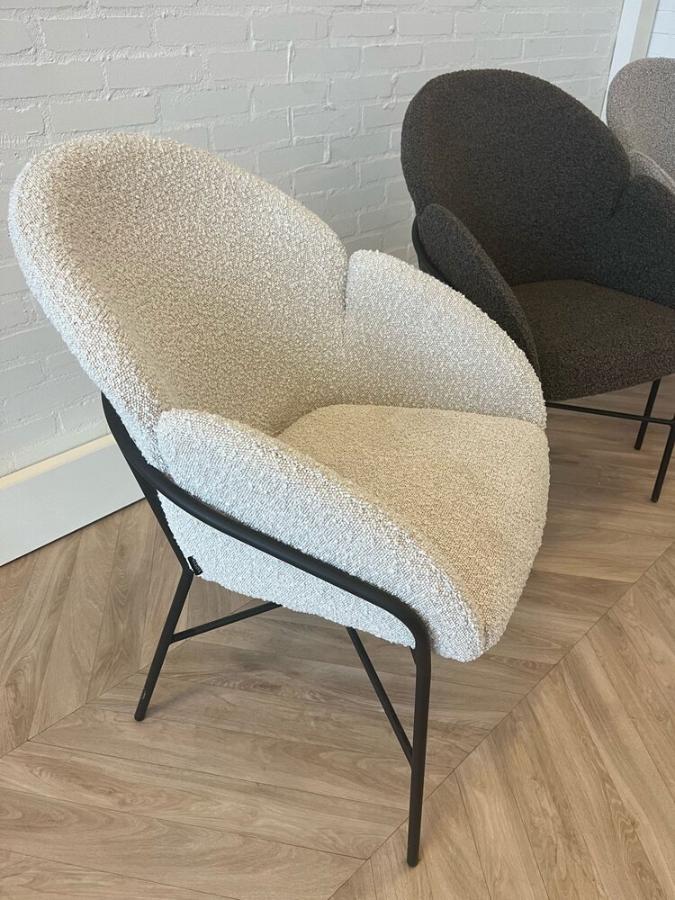 Eetstoel Argos - 3 kleuren Teddystof Eetstoel Argos - 3 kleuren Teddystof