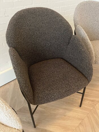 Eetstoel Argos - 3 kleuren Teddystof Eetstoel Argos - 3 kleuren Teddystof