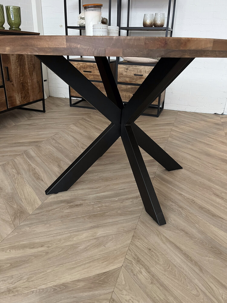 Ronde eettafel mangohout moreno