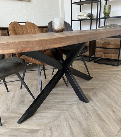 Eettafel deens ovaal mangohout moreno 160 t/m 220 cm