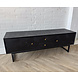 TV meubel Calpe zwart mangohout visgraat 140, 170 en 200 cm TV meubel Calpe zwart mangohout visgraat 140, 170 en 200 cm