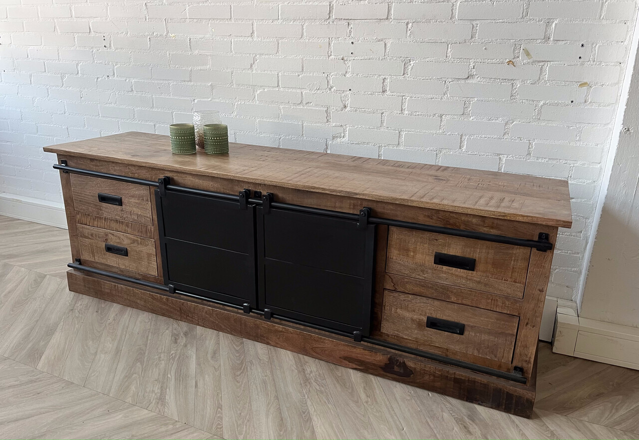 TV meubel Bilbao 150 cm mangohout TV meubel Bilbao 150 cm mangohout