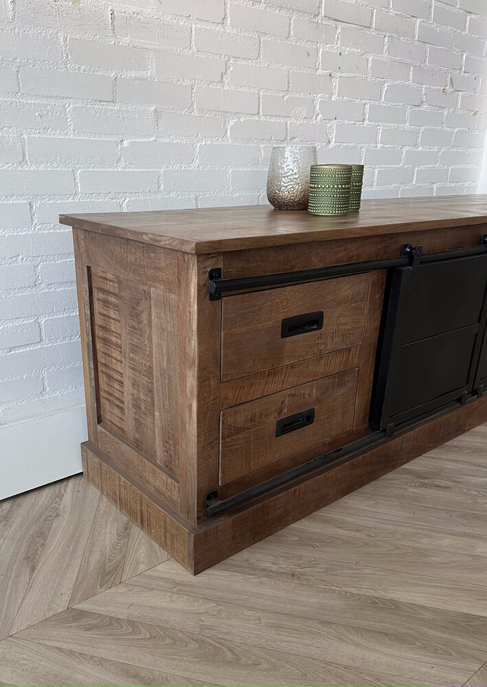 TV meubel Bilbao 150 cm mangohout TV meubel Bilbao 150 cm mangohout