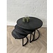Salontafel set van 3 XL - zwart Salontafel set van 3 XL - zwart