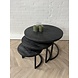 Salontafel set van 3 XL - zwart Salontafel set van 3 XL - zwart