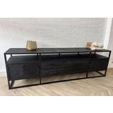 TV meubel Zarra zwart visgraat 200