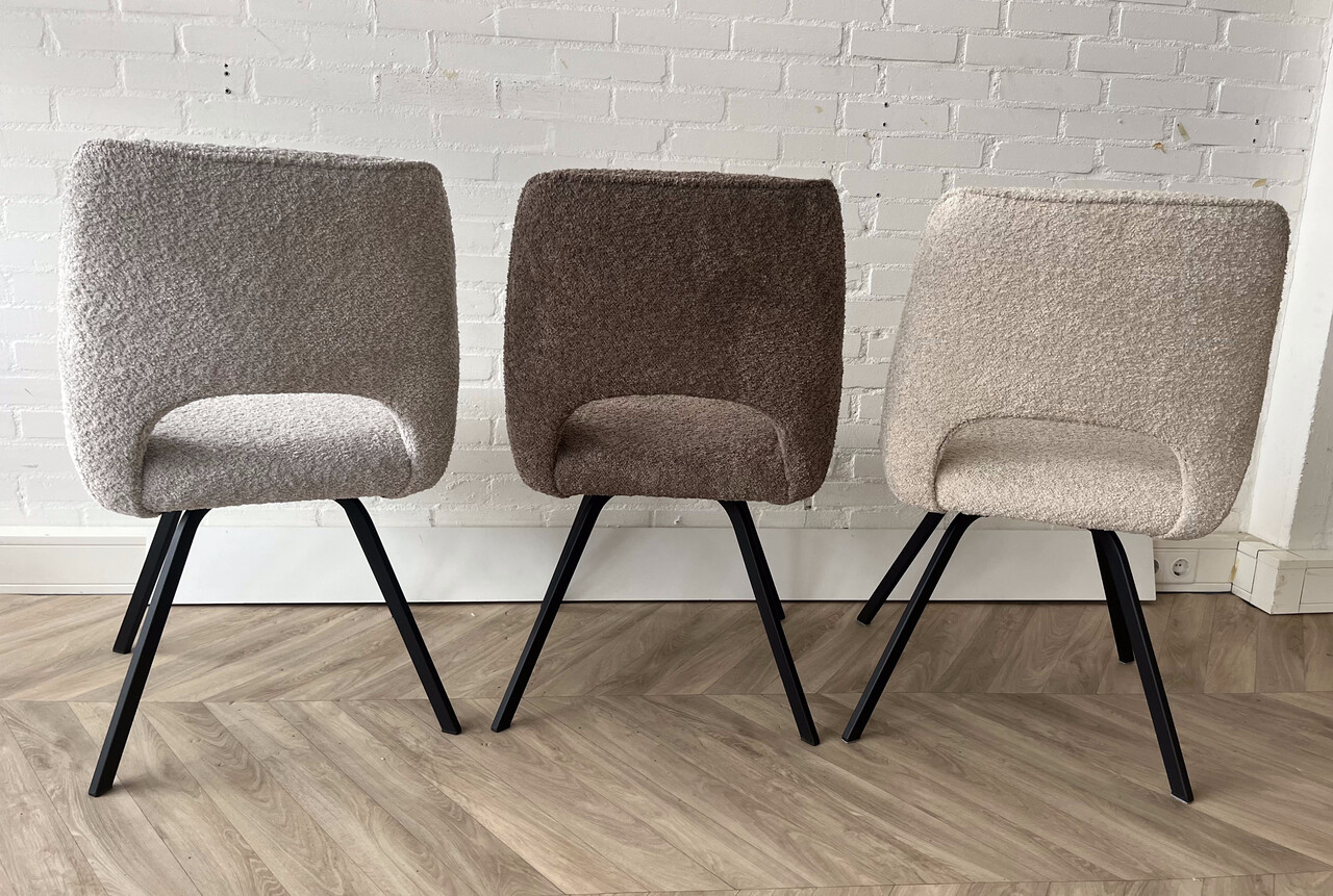 Eetstoel hk - teddy light grey Eetstoel hk - teddy light grey