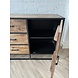Dressoir mangohout visgraat frame zwart metaal Dressoir mangohout visgraat frame zwart metaal
