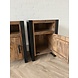 Nachtkastjes set van 2 - natural + deur L + R Nachtkastjes set van 2 - natural + deur L + R