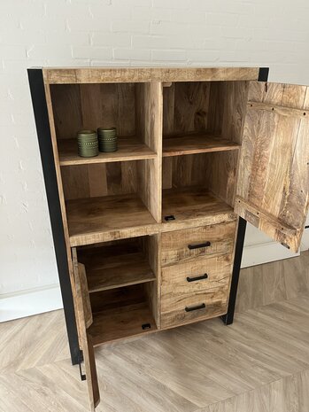 Kast Britt/ New York - open vak mangohout - Leverbaar februari ‘26