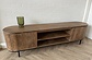TV Meubel Pedrera mangohout ribbel 210 cm - open vak TV Meubel Pedrera mangohout ribbel 210 cm - open vak