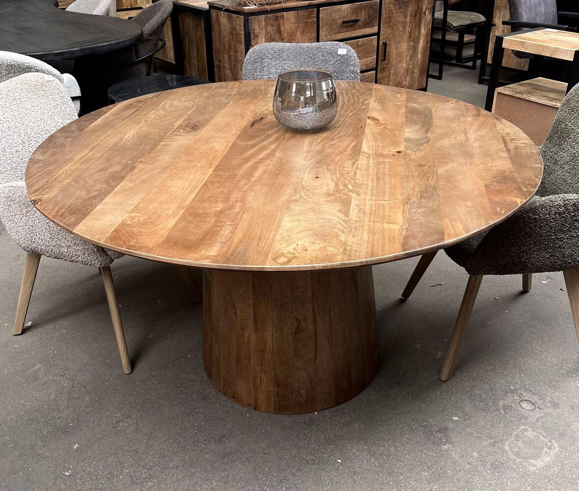 Eettafel rond mango moreno - houten poot