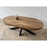 Salontafel Deens ovaal mangohout moreno Salontafel Deens ovaal mangohout moreno