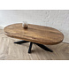 Salontafel Deens ovaal mangohout matrix zwart Salontafel Deens ovaal mangohout matrix zwart