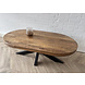 Salontafel Deens ovaal mangohout matrix zwart Salontafel Deens ovaal mangohout matrix zwart