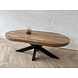Salontafel Deens ovaal mangohout matrix zwart Salontafel Deens ovaal mangohout matrix zwart