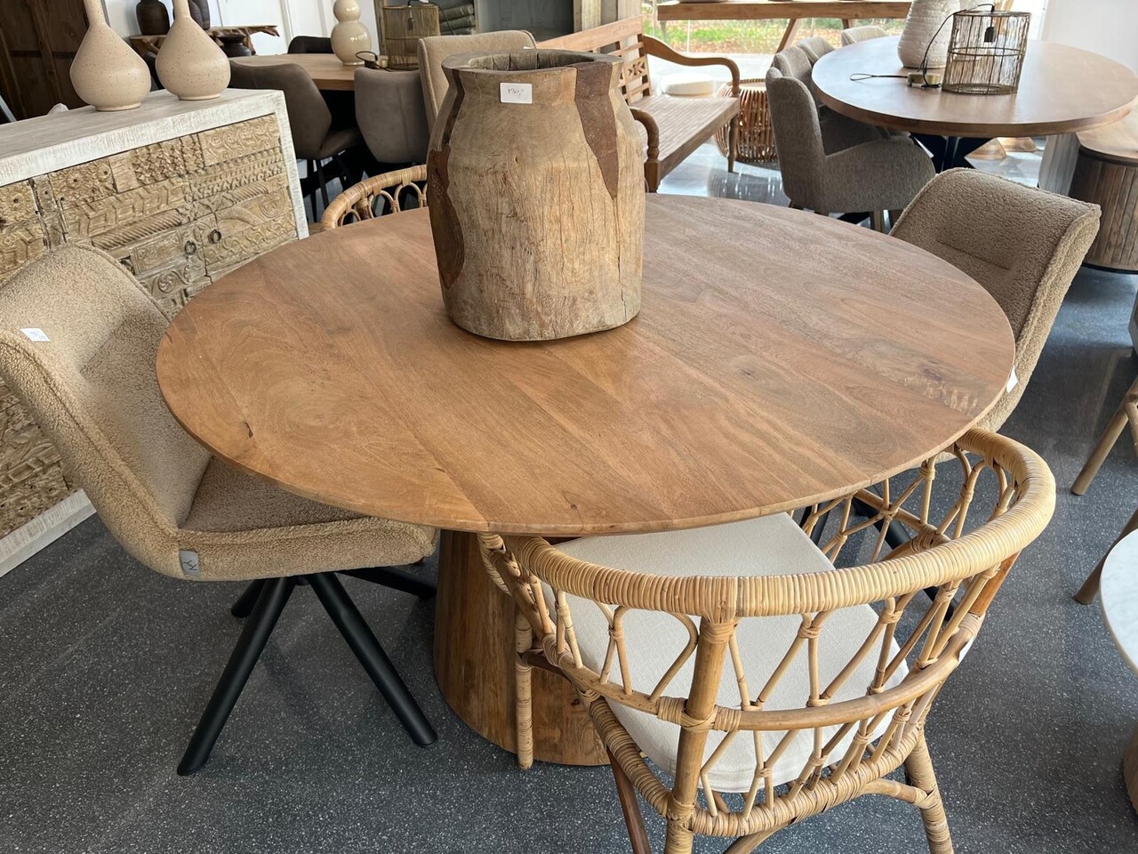 Ronde eettafel Cadiz 130 cm  - houten poot