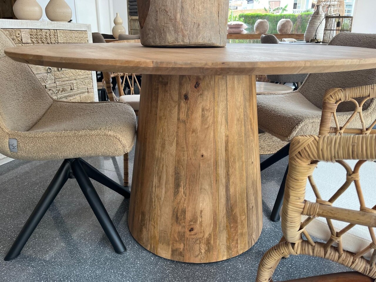 Ronde eettafel Cadiz 130 cm  - houten poot