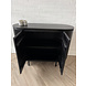 Dressoir Pedrera zwart 115 cm mangohout ribbel