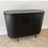 Dressoir Pedrera x zwart 115 cm mangohout  ribbel