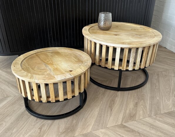 Salontafel Cadiz- zwart onderstel Salontafel Cadiz- zwart onderstel