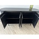 Dressoir Pedrera zwart mangohout ribbel - 3 afmetingen