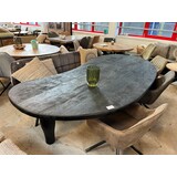 Eettafel zwart organisch mangohout Eettafel zwart organisch mangohout
