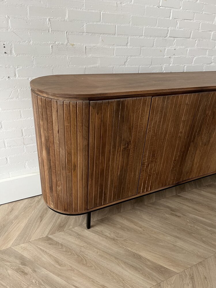 Dressoir Pedrera  retro 210 cm mangohout ribbel