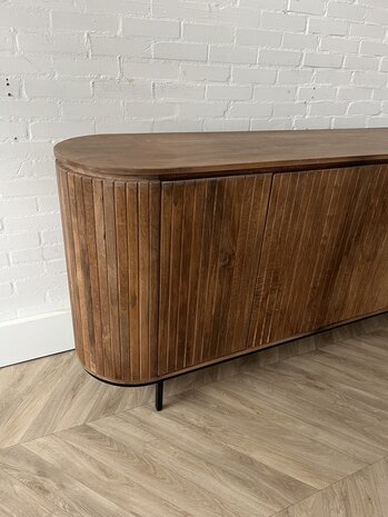 Dressoir Pedrera  retro 210 cm mangohout ribbel