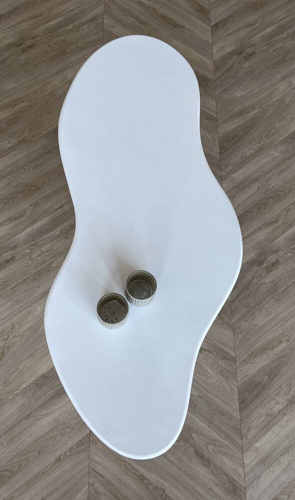 Salontafel organisch wit