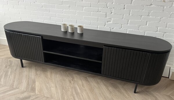 TV Meubel Pedrera zwart 210 - open vak TV Meubel Pedrera zwart 210 - open vak