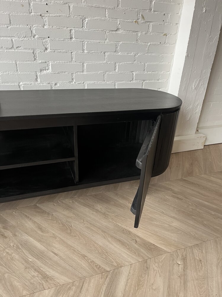 TV Meubel Pedrera zwart 210 - open vak TV Meubel Pedrera zwart 210 - open vak