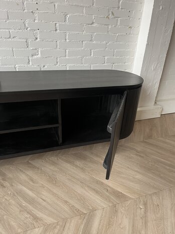 TV Meubel Pedrera zwart 210 - open vak TV Meubel Pedrera zwart 210 - open vak