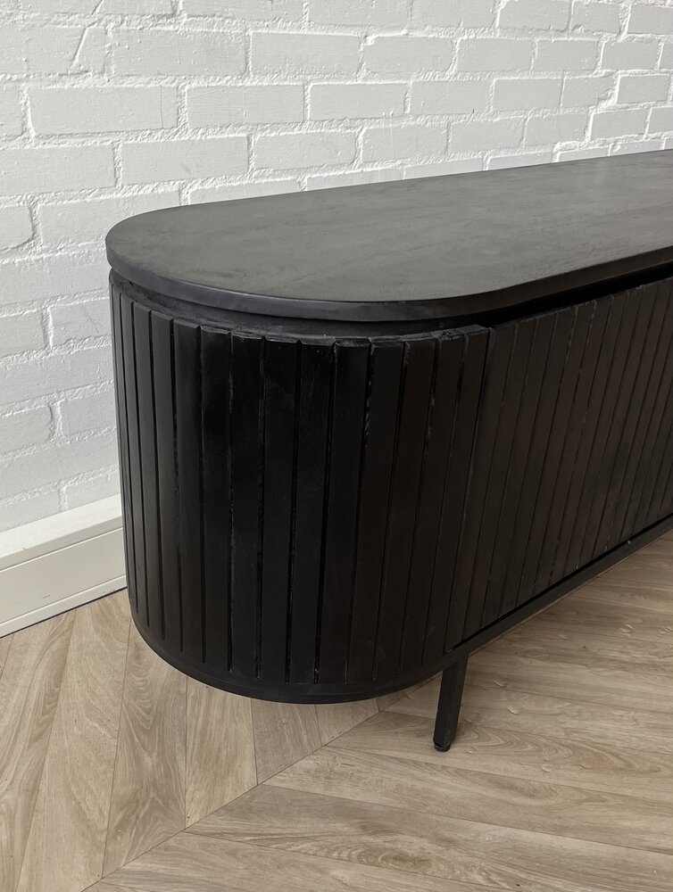 TV Meubel Pedrera zwart 210 - open vak TV Meubel Pedrera zwart 210 - open vak