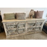 Dressoir India - 4 deuren oud hout