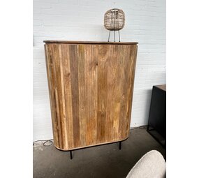 Kast Pedrera mangohout ribbel - Retro Natural Kast Pedrera mangohout ribbel - Retro Natural